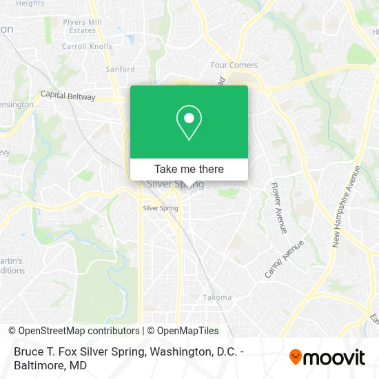Bruce T. Fox Silver Spring map