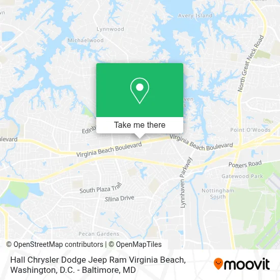 Hall Chrysler Dodge Jeep Ram Virginia Beach map