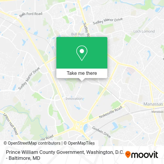 Prince William County Government map