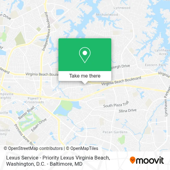 Lexus Service - Priority Lexus Virginia Beach map