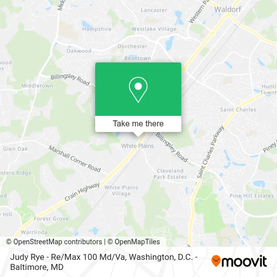 Judy Rye - Re/Max 100 Md/Va map