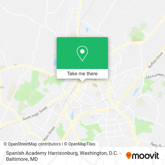 Spanish Academy Harrisonburg map