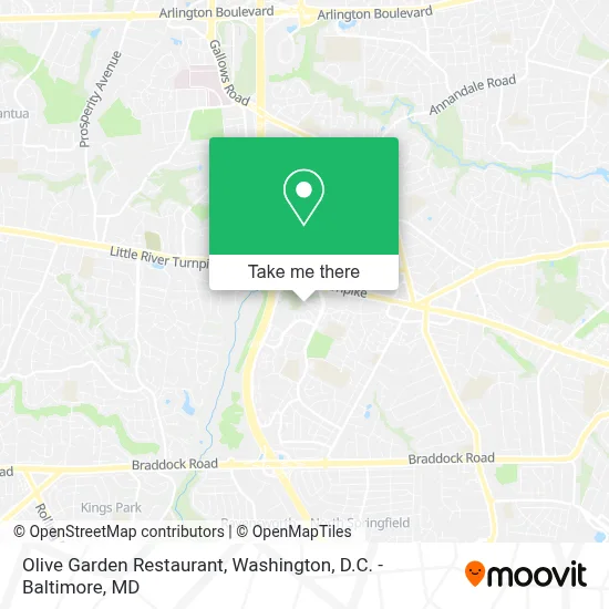 Olive Garden Restaurant map