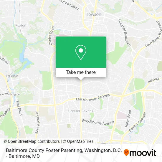 Baltimore County Foster Parenting map