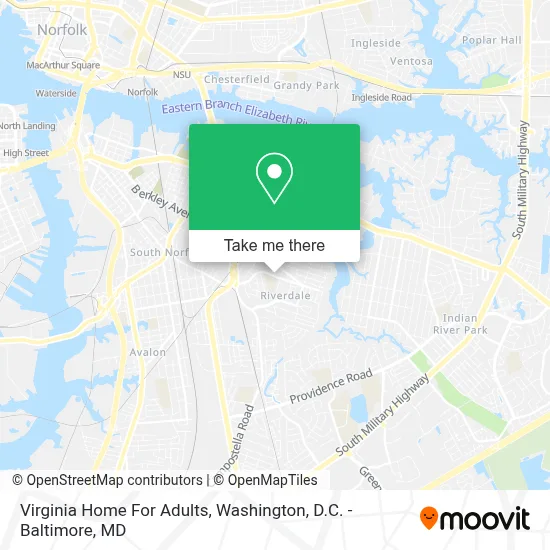 Virginia Home For Adults map
