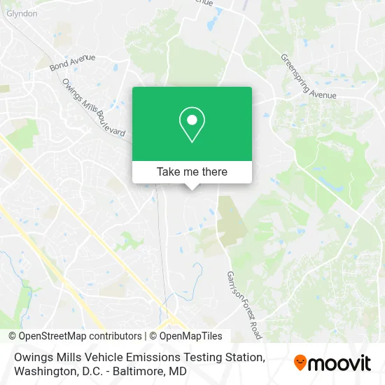 Owings Mills Vehicle Emissions Testing Station map
