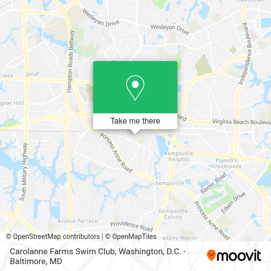 Carolanne Farms Swim Club map