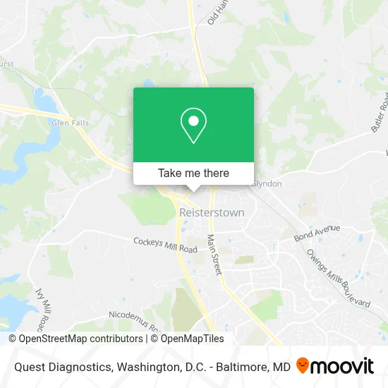 Quest Diagnostics map