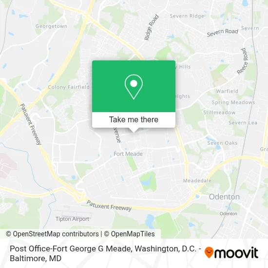 Post Office-Fort George G Meade map