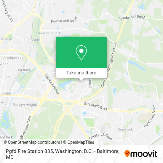 Pgfd Fire Station 835 map