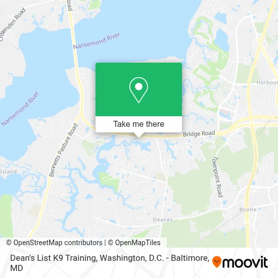 Dean's List K9 Training map