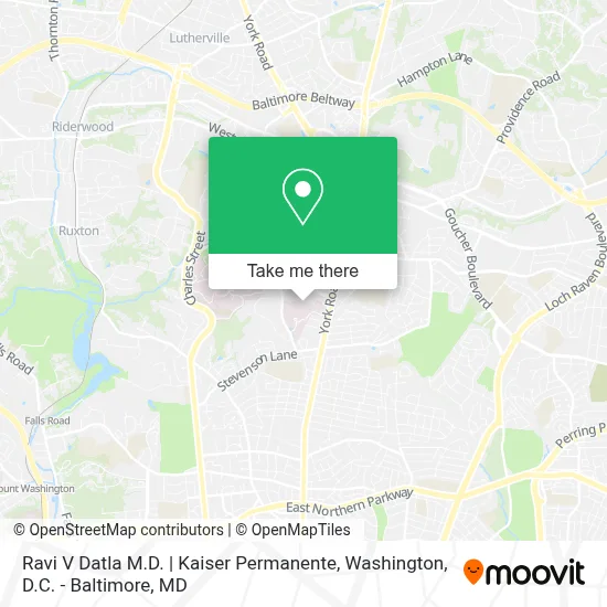 Ravi V Datla M.D. | Kaiser Permanente map