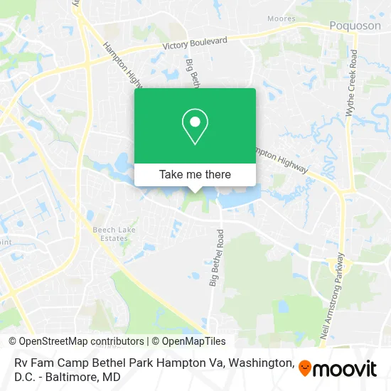 Rv Fam Camp Bethel Park Hampton Va map