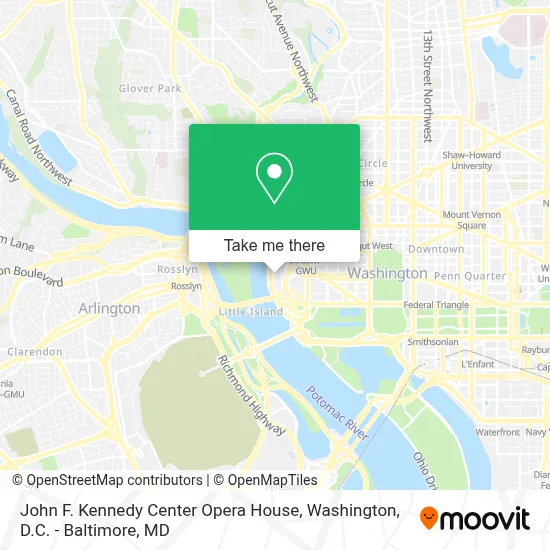 John F. Kennedy Center Opera House map