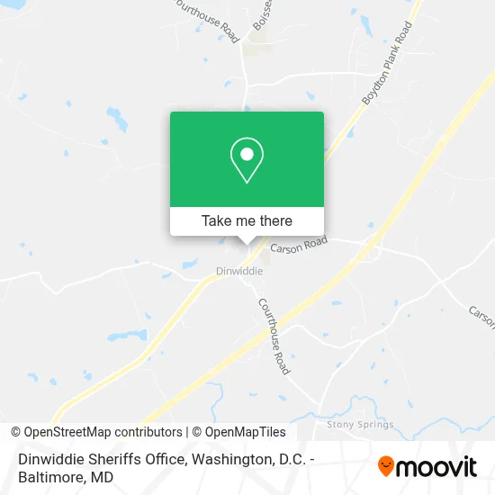 Dinwiddie Sheriffs Office map