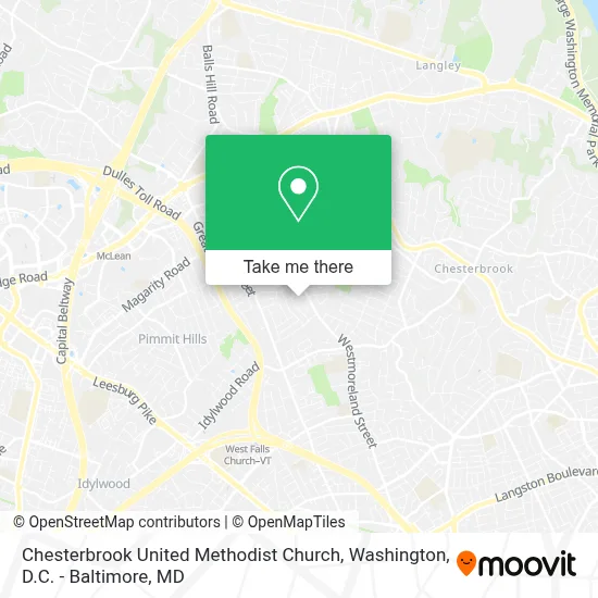 Chesterbrook United Methodist Church map