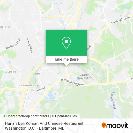 Hunan Deli Korean And Chinese Restaurant map