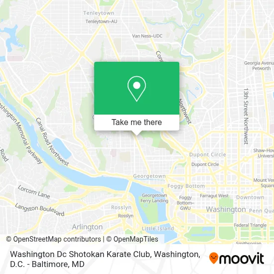 Washington Dc Shotokan Karate Club map