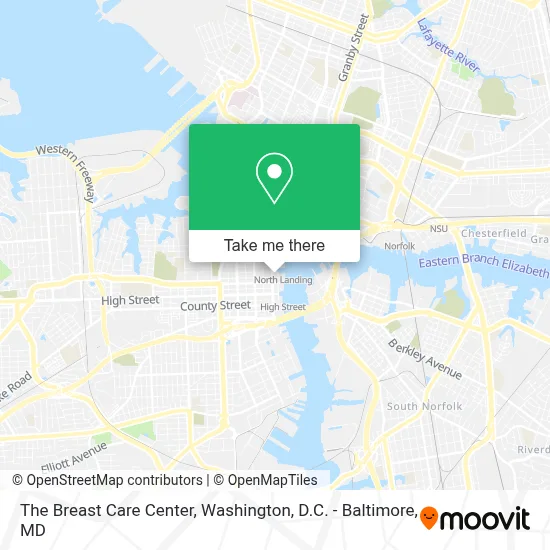 The Breast Care Center map