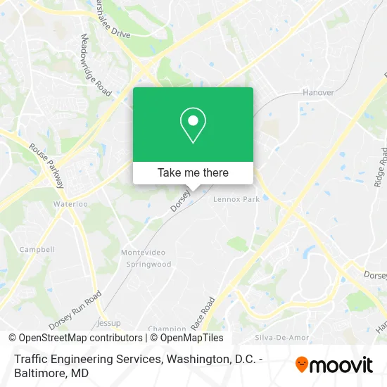 Traffic Engineering Services map