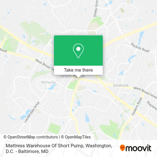 Mattress Warehouse Of Short Pump map
