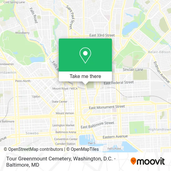 Tour Greenmount Cemetery map