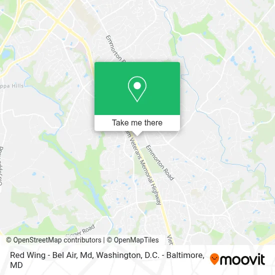 Red Wing - Bel Air, Md map
