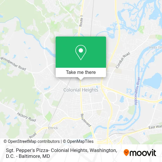 Sgt. Pepper's Pizza- Colonial Heights map