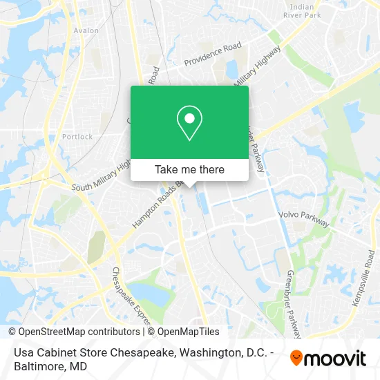 Usa Cabinet Store Chesapeake map