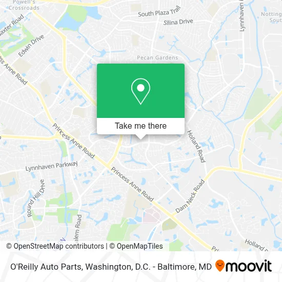 O'Reilly Auto Parts map