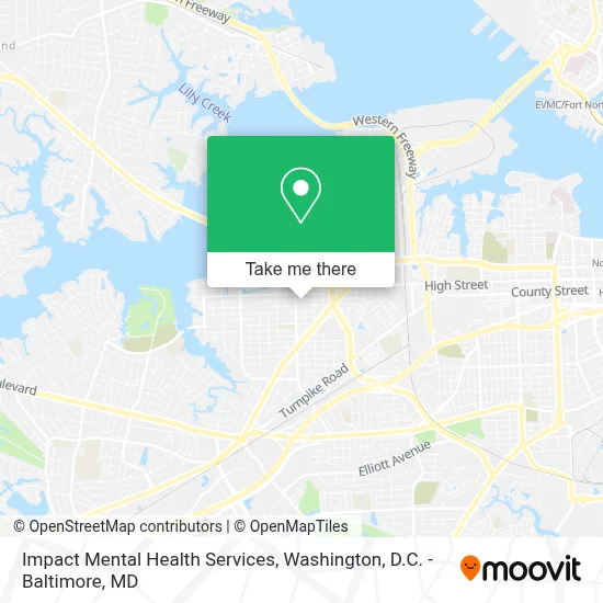 Impact Mental Health Services map