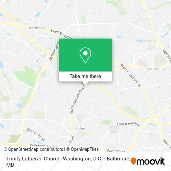 Trinity Lutheran Church map