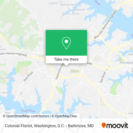 Colonial Florist map