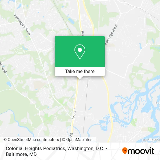 Colonial Heights Pediatrics map