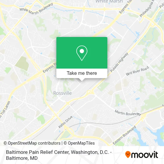 Baltimore Pain Relief Center map