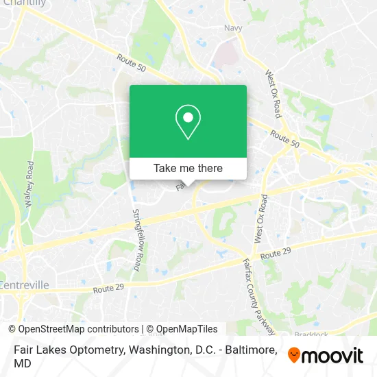 Fair Lakes Optometry map