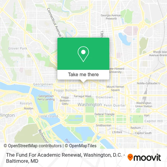 The Fund For Academic Renewal map