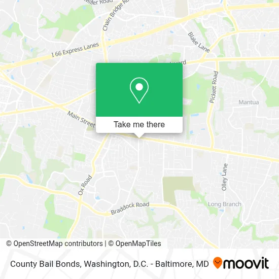 County Bail Bonds map