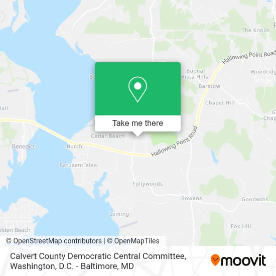 Calvert County Democratic Central Committee map