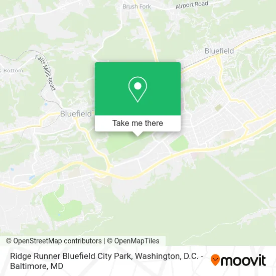 Ridge Runner Bluefield City Park map