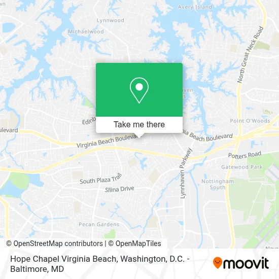 Hope Chapel Virginia Beach map