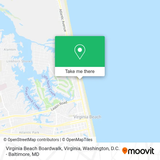 Virginia Beach Boardwalk, Virginia map