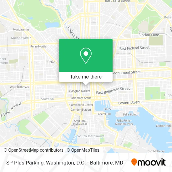 SP Plus Parking map