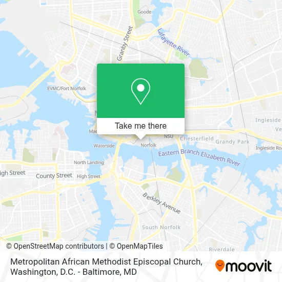 Metropolitan African Methodist Episcopal Church map