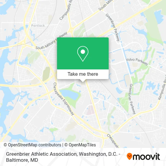 Greenbrier Athletic Association map