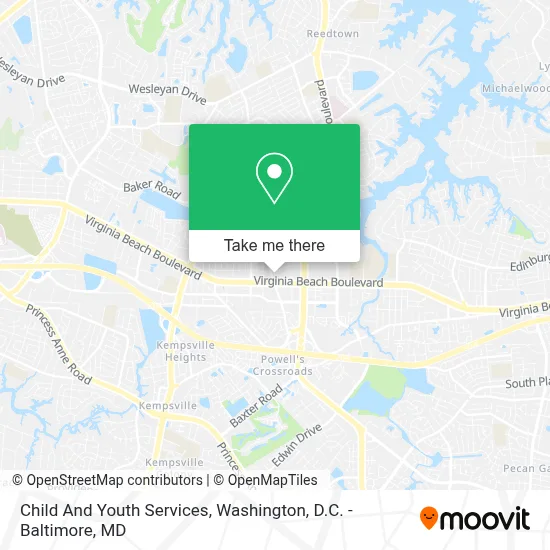 Child And Youth Services map