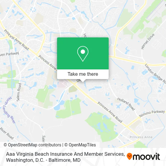 Aaa Virginia Beach Insurance And Member Services map