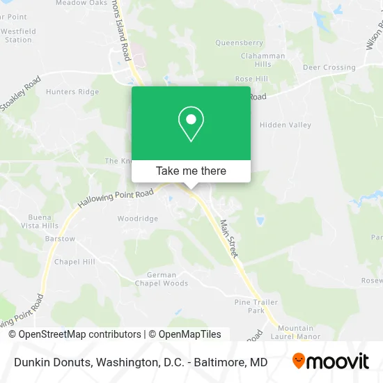 Dunkin Donuts map