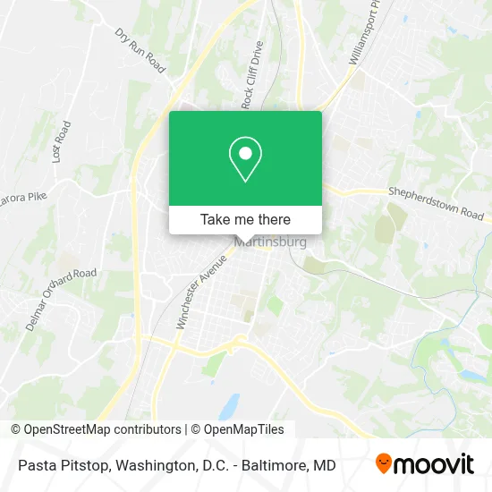Pasta Pitstop map