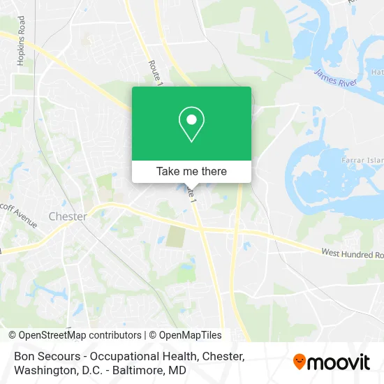 Bon Secours - Occupational Health, Chester map
